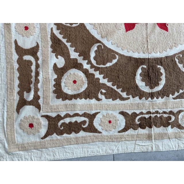 Traditional Bukhara Suzani Textile Wall Art For Sale - Image 3 of 9
