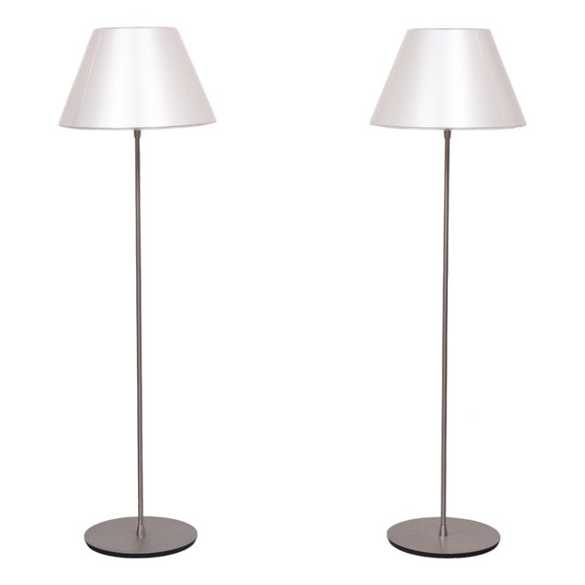 Modern Floor Lamps in Polished Aluminum and Acrylic Glass from Le Klint, Sweden, 2010, Set of 2 For Sale