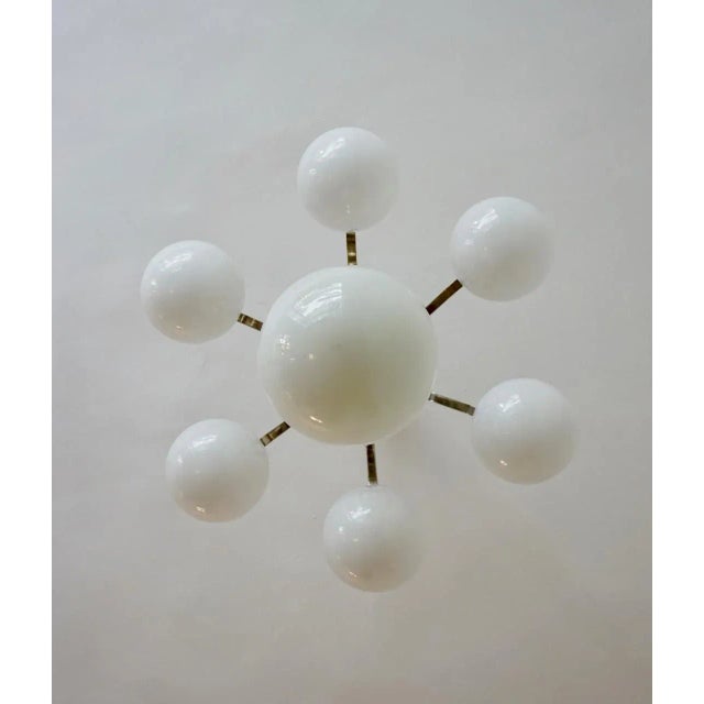 Art Deco Hungarian Chrome Glass Ceiling Lamp, 1930s For Sale - Image 9 of 12