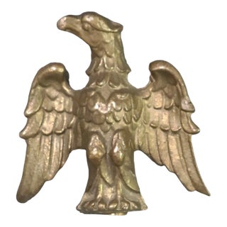 Early 20th Century American Eagle Brass Bronze Lamp Floor Lamp Finial For Sale