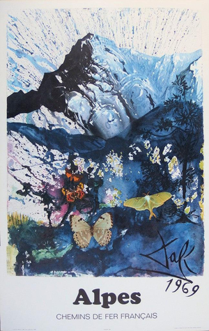 Salvador Dali, Alpes (SNCF Grand Modèle), Lithograph