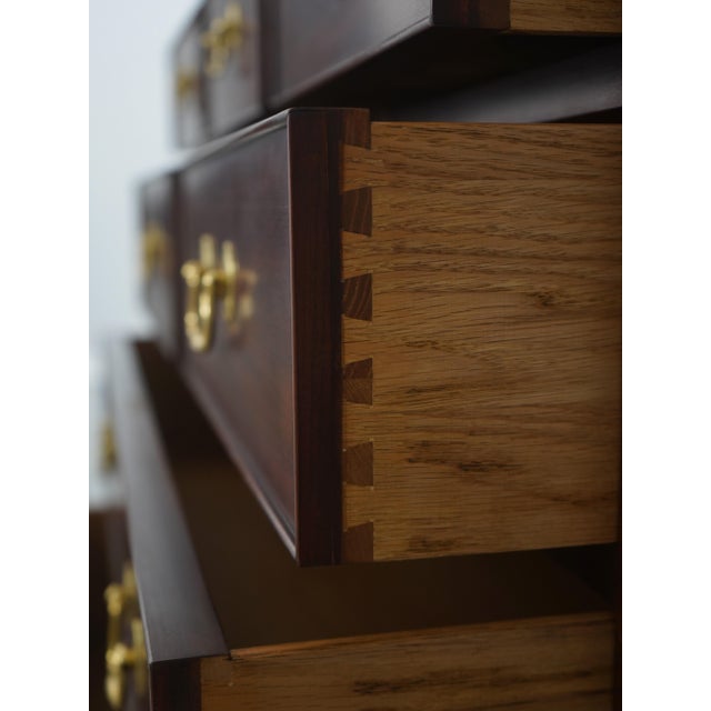 Henkel Harris Henkel Harris Cherry 9 Drawer Tall Chest For Sale - Image 4 of 15