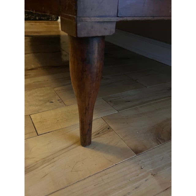 Antique American Hepplewhite Bow Front Chest of Drawers — Tiger Maple, Original Thistle Brass Hardware, C. 1800 For Sale - Image 4 of 9