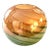 1950s Hand Blown Cased Glass Orb Shaped Vase For Sale