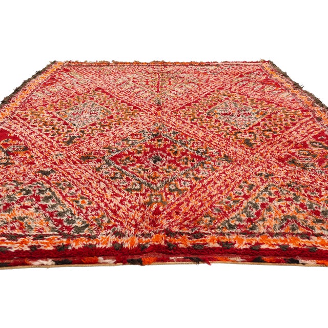 Mid-Century Modern Vintage Beni M'Guild Zayane Moroccan Rug, 06'06 X 09'11 For Sale - Image 3 of 10