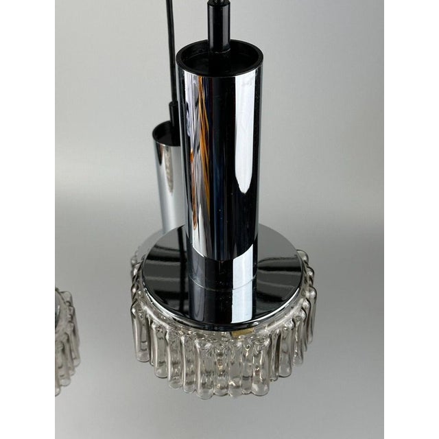 Flame Cascade Lamp in Chrome Glass by Staff Leuchten, Germany, 1970s For Sale - Image 13 of 18