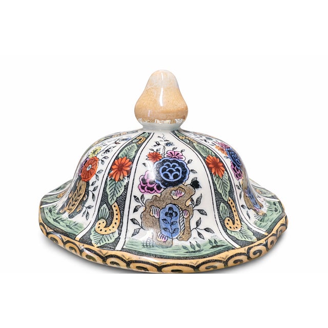 Ceramic Polychrome Lidded Vases by De Sphinx, 1970s, Set of 2 For Sale - Image 7 of 11