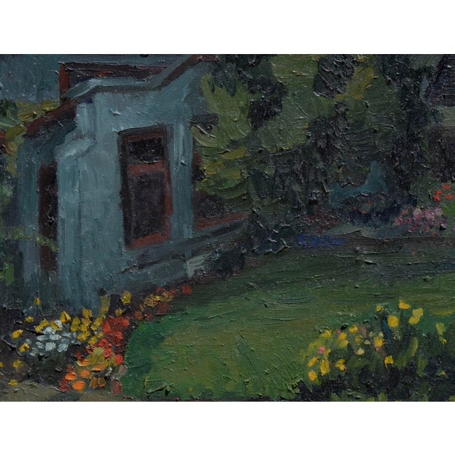 Impressionist Nocturnal Garden Landscape -- West Side Cottage by Kristy Simmons For Sale - Image 3 of 4