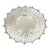 Victorian Silver Plated Draped Rim Small Footed Trinket Dish Platter Tray For Sale