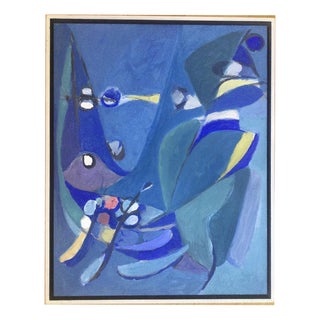 Georges Wicky, Composition, 1980, Acrylic on Panel For Sale