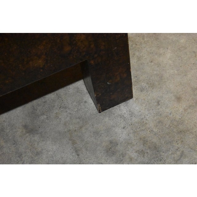 John Stuart Mid Century Hollywood Regency Faux Tortoise Credenza For Sale - Image 12 of 14