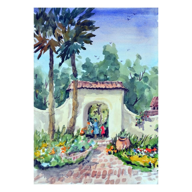 1980s The Mission Entrance by Gladys Louise Bowman Fies For Sale - Image 5 of 5