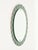 Spectacular mid-century Italian oval mirror with a double beveled sage green crystal mirror frame. This incredibly elegant...