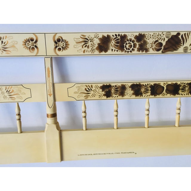 Hitchcock Country Stencil Beige King-Size Headboard Floral Excellent 80