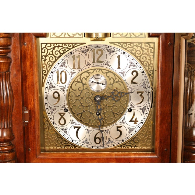 Ridgeway Traditional Cherry Grandfather Clock For Sale - Image 17 of 18