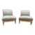 Mid 20th Century Vintage Pair of Provincial Style Roller Back Upholstered Slippery Chairs For Sale