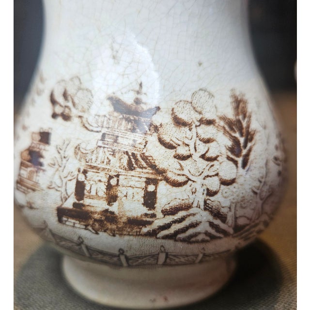 Mid 18th Century English "Willow Tree" Sugar and Creamer For Sale - Image 13 of 14