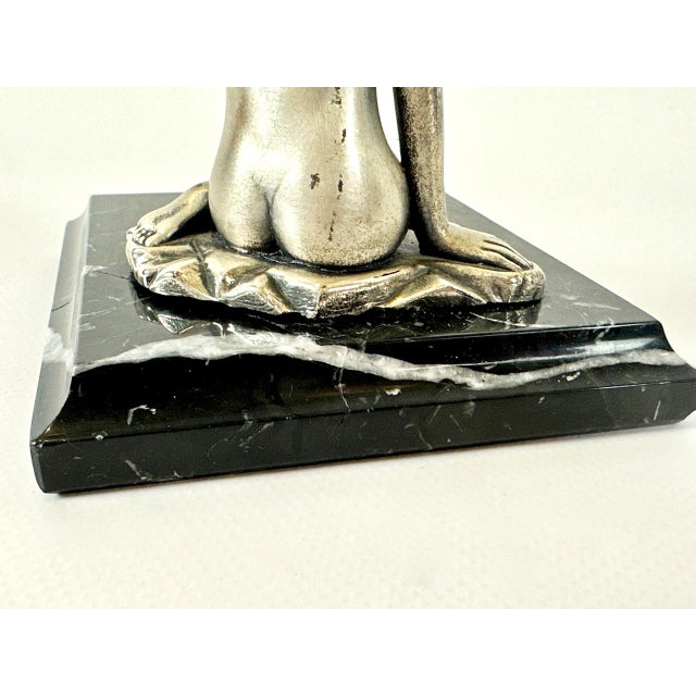 Art Deco Style Italian Sterling 925 Silver Nude Figurine from Ottaviani, 1960s For Sale - Image 6 of 13