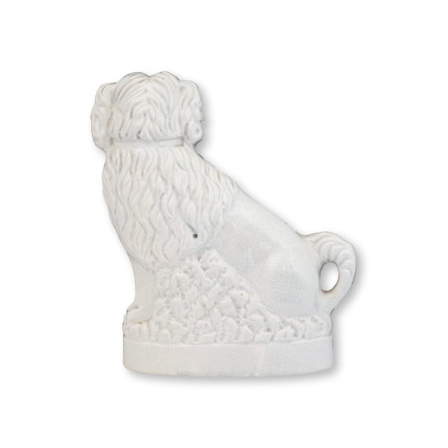 LG. Antique Staffordshire Basket Dog For Sale - Image 4 of 5