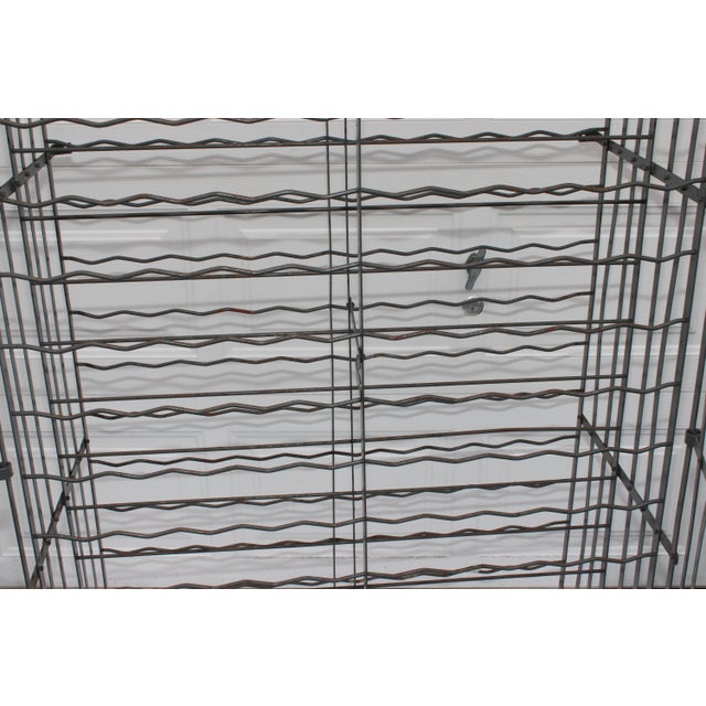 1940s Rigidex 300 Bottle Wine Safe Rack Security Locking Metal Cage For Sale - Image 10 of 17
