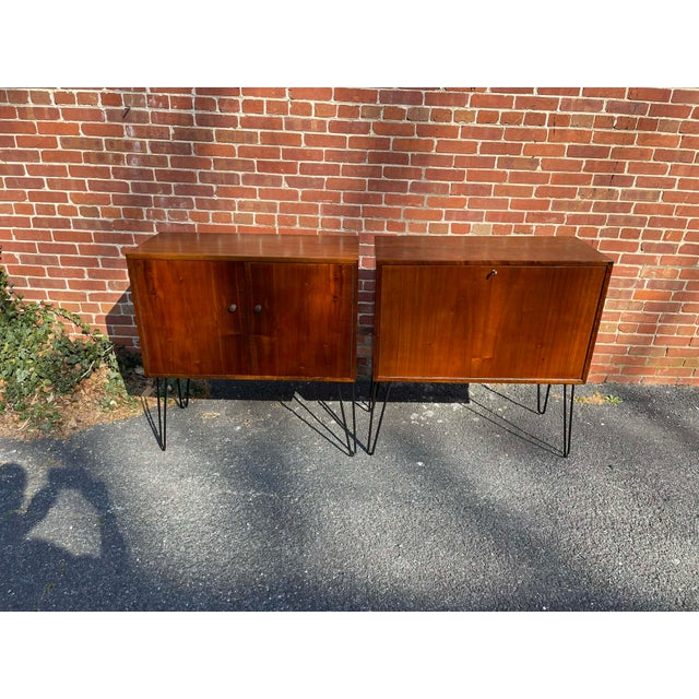 1960s Mid Century Teak Media & Vinyl Record Cabinet For Sale - Image 12 of 15
