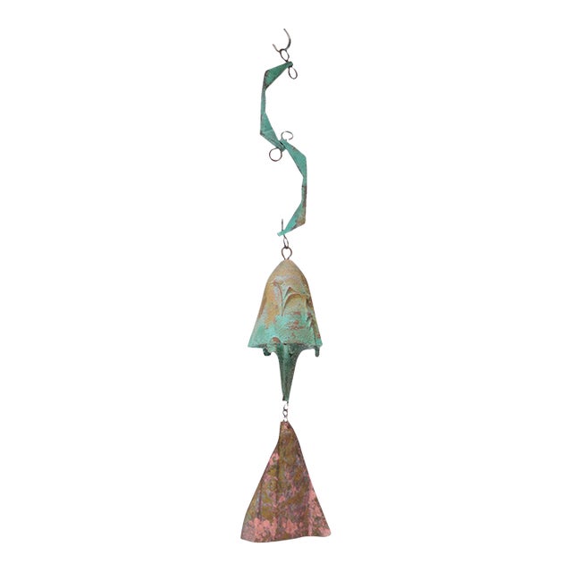 Vintage Multi-Color Bronze Bell / Wind Chime by Paolo Soleri for Arconsanti For Sale
