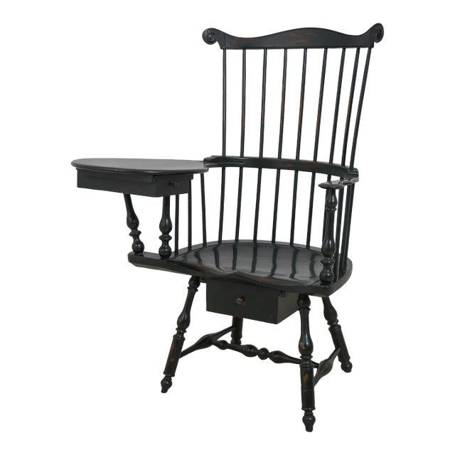 Dr Dimes Windsor Style Desk Writing Arm High Back Chair For Sale