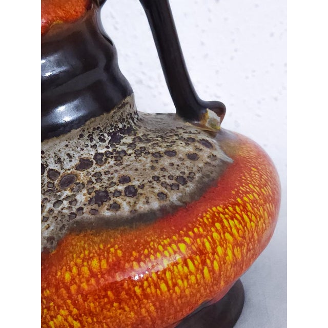 West German Fat Lava Pottery Table Lamp Base by Walter Gerhards, 1970s For Sale - Image 4 of 6