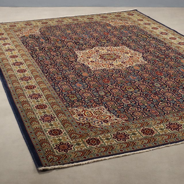 Brown Middle Eastern Ardebil Rug in Cotton and Wool For Sale - Image 8 of 8