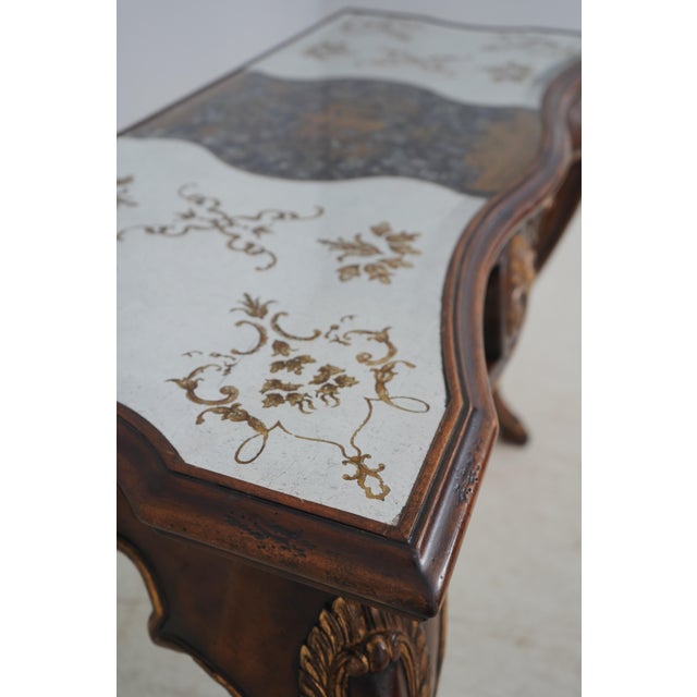 2010s Jonathan Charles Stunning Eglomise Top Console Table For Sale - Image 5 of 12