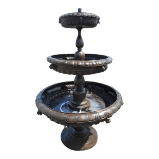 Bronze Three-Tier Fountain For Sale