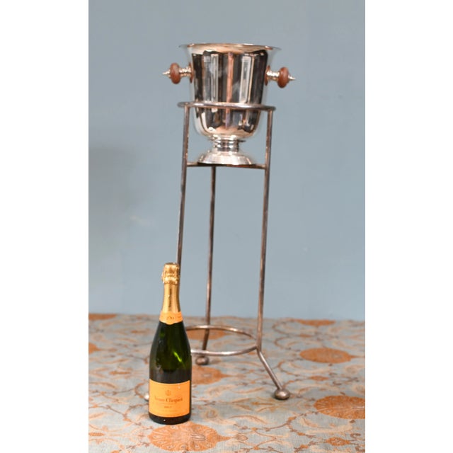 French Silver-Plated Champagne Stand Bucket For Sale - Image 3 of 9
