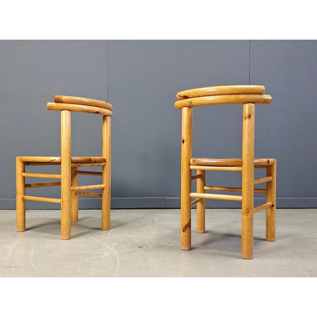 Vintage Pinewood Dining Chairs, 1980s, Set of 6 For Sale - Image 3 of 15