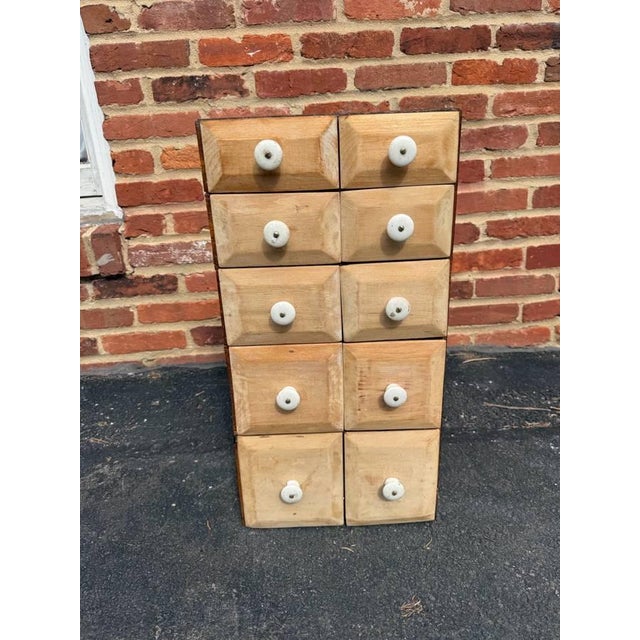 Antique Pine Apothecary Cabinet or Spice Chest of Drawer For Sale - Image 15 of 16