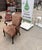 Vintage Leopard Print Cushioned Wooden Chair For Sale - Image 4 of 10