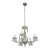 Restored Vintage Art Deco Five Arm Crystal Chandelier For Sale