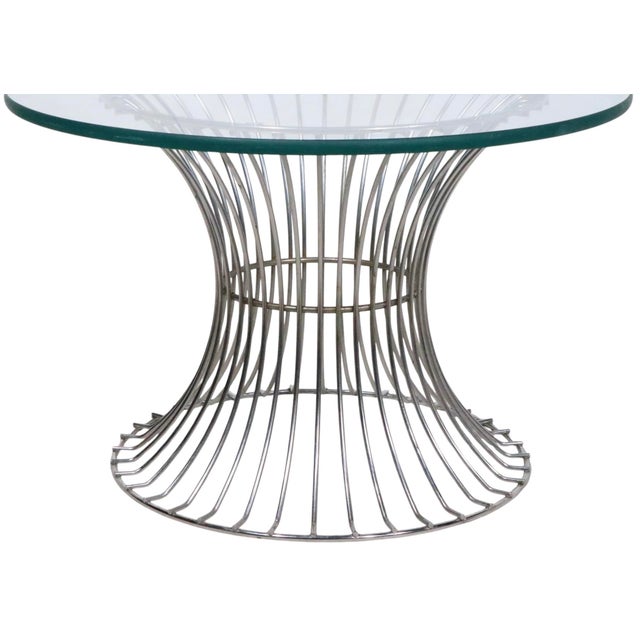 Mid 20th Century Space Age Chrome and Glass Side or Coffee Table After Platner For Sale - Image 13 of 14