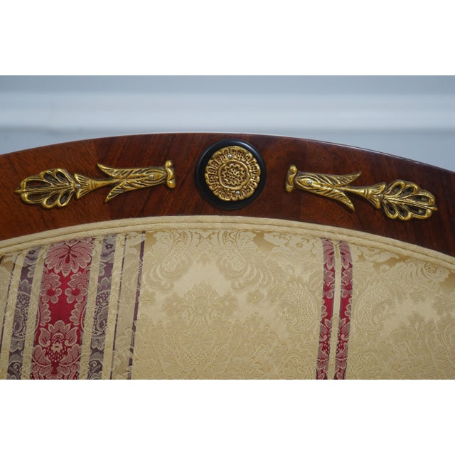 Versace Gigasso Mahogany Empire Style Chaise Recamier For Sale - Image 17 of 18