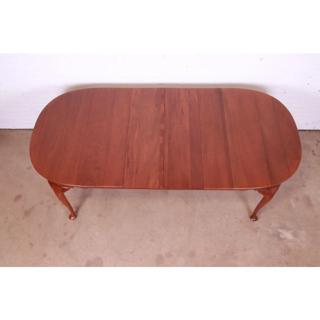 Henkel Harris Queen Anne Solid Mahogany Extension Dining Table, Newly Refinished For Sale In South Bend - Image 6 of 13
