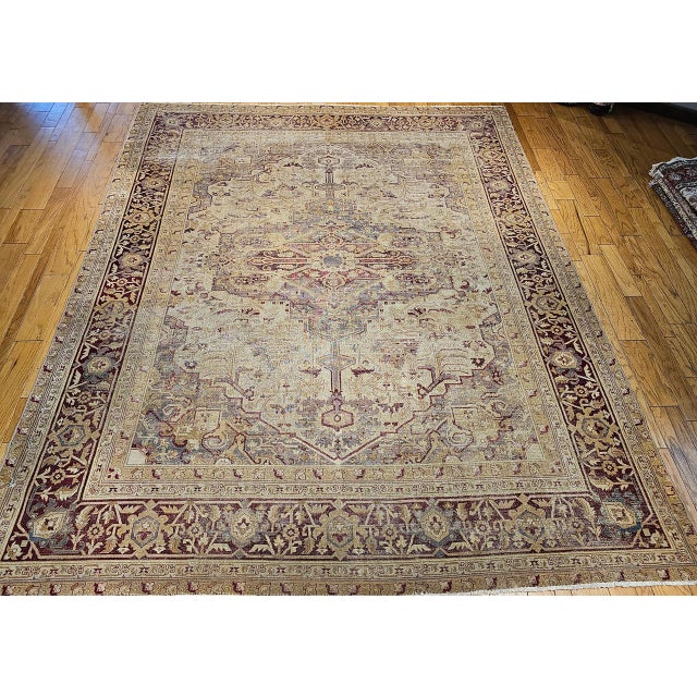 An exceptional late 19th century oversized Indian Agra rug of the highest order, featuring a majestic large-scale...