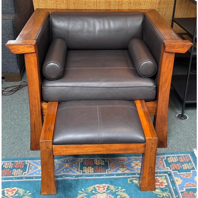 Asian Maria Yee Cambria Armchair + Ottoman For Sale - Image 3 of 11