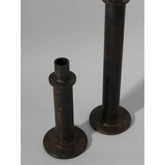 1960s Large Brutalist Iron Candleholders, 1970s, Set of 2 For Sale - Image 5 of 6