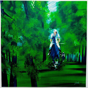 Victor Spahn, Promenade en forêt, Lithograph