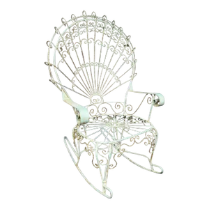 Victorian Iron Peacock Style Rocking Chair