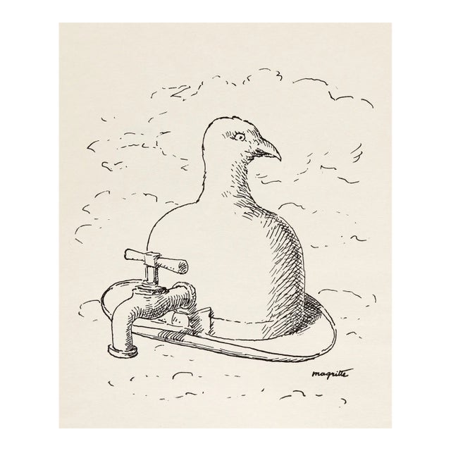 1958 Rene’ Magritte Lithograph 2, Mesens Poemes LTD Edition For Sale