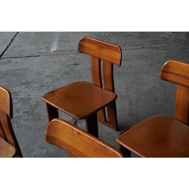 ‘Sapporo Dining Chairs by Mario Marenco for Mobilgirgi, Italy, 1970s, Set of 4, in Very Good conditions. Designed 1970 to...