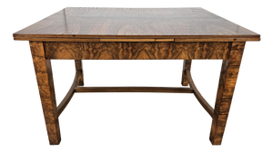 Vintage Extendable Art Deco Table in Olive Root, 1940
