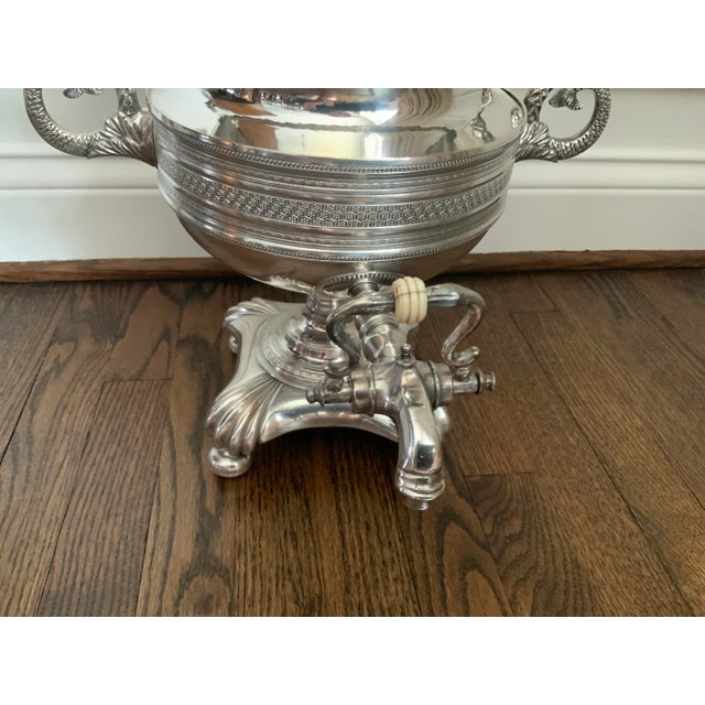English Vintage English, Silver Plated, Coffee Urn / Samovar/Margarita/Ice Tea/Planter For Sale - Image 3 of 12