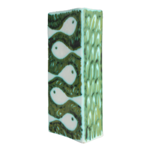 1960s Alessio Tasca for Raymor Double Sided Rectangular Ceramic Vase