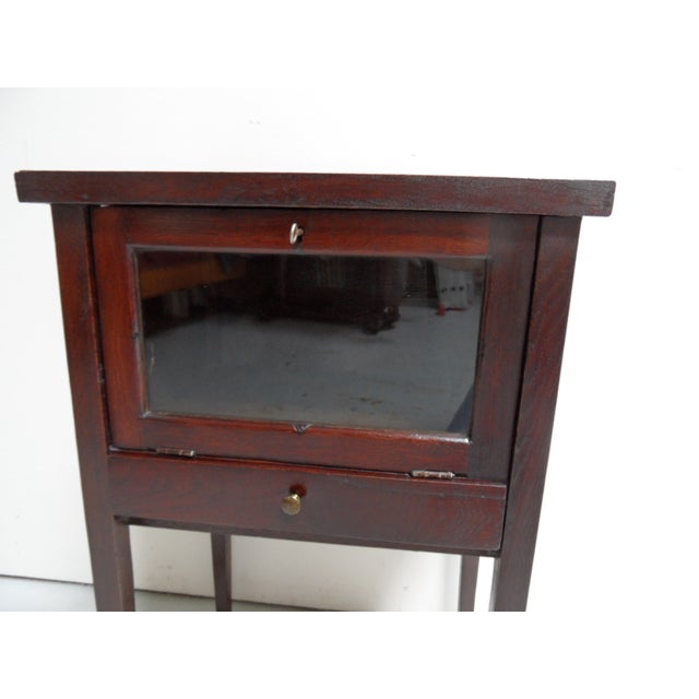 Wood Antique Oak Display Cabinet, 1890s For Sale - Image 7 of 12